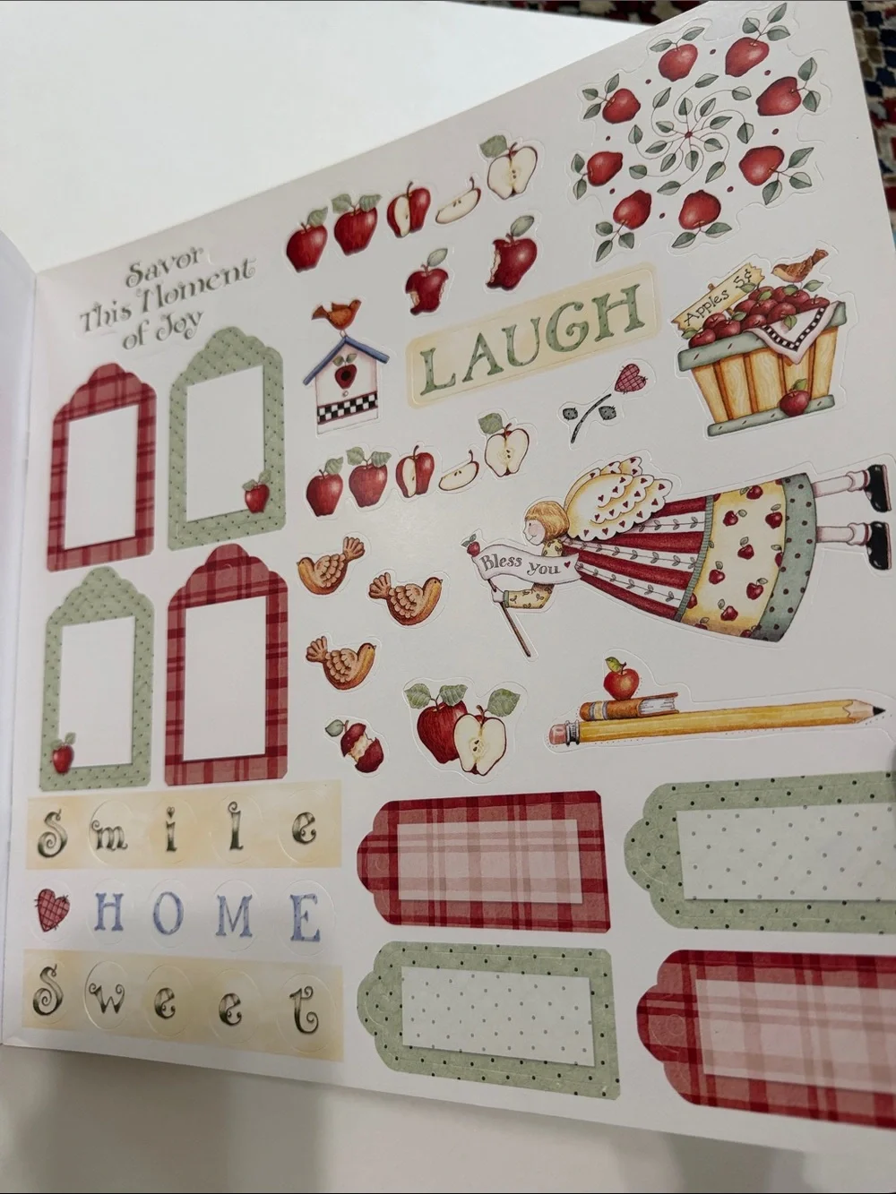 Papell Boutique Fall Scrapbooking Kit - Red Plaid & Cream Accents